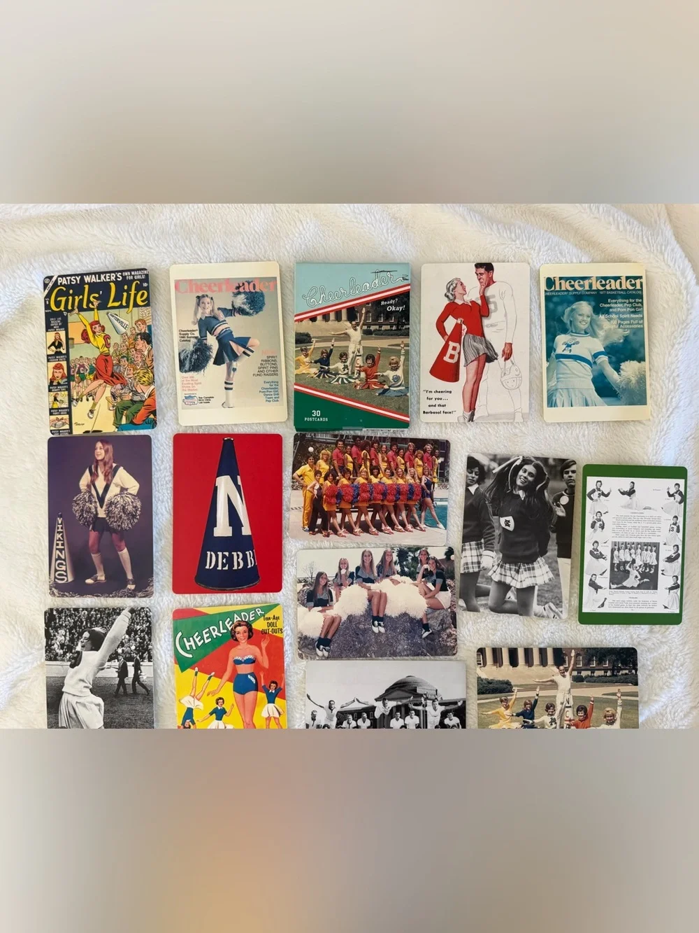 Vintage 2005 Chronicle Books Cheerleader Postcard Lot - 24/30 Cards - Y2K Retro